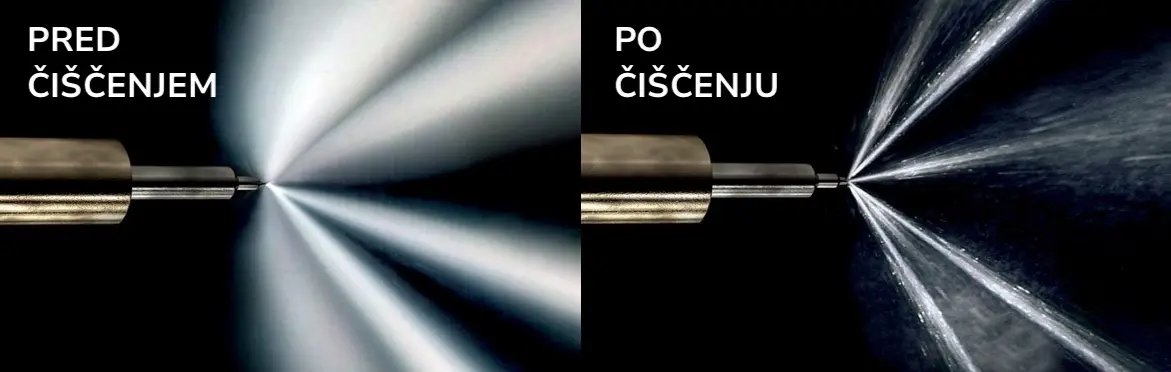 injektorji pred in po ciscenju